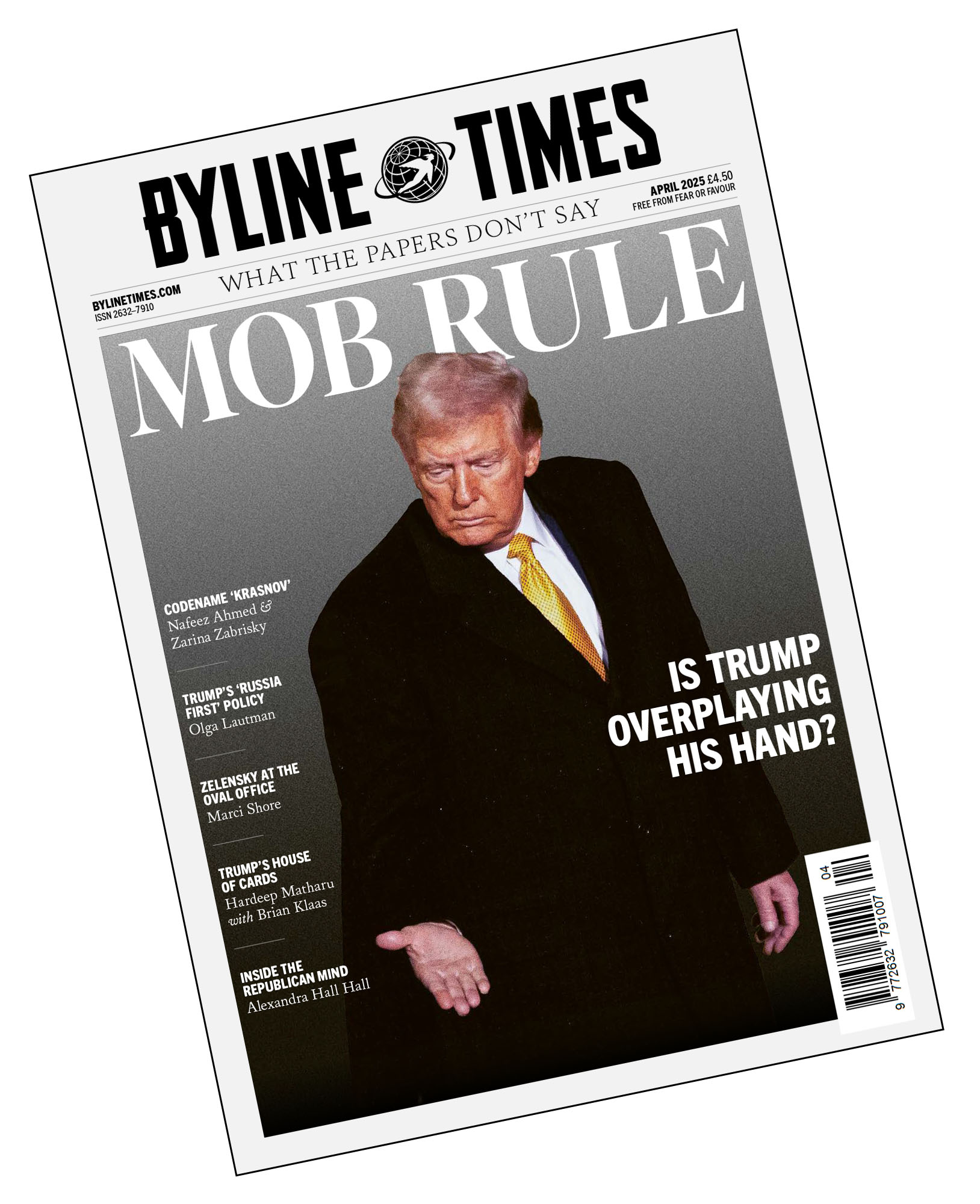 Donald Trump on the cover of Byline Times edition 72