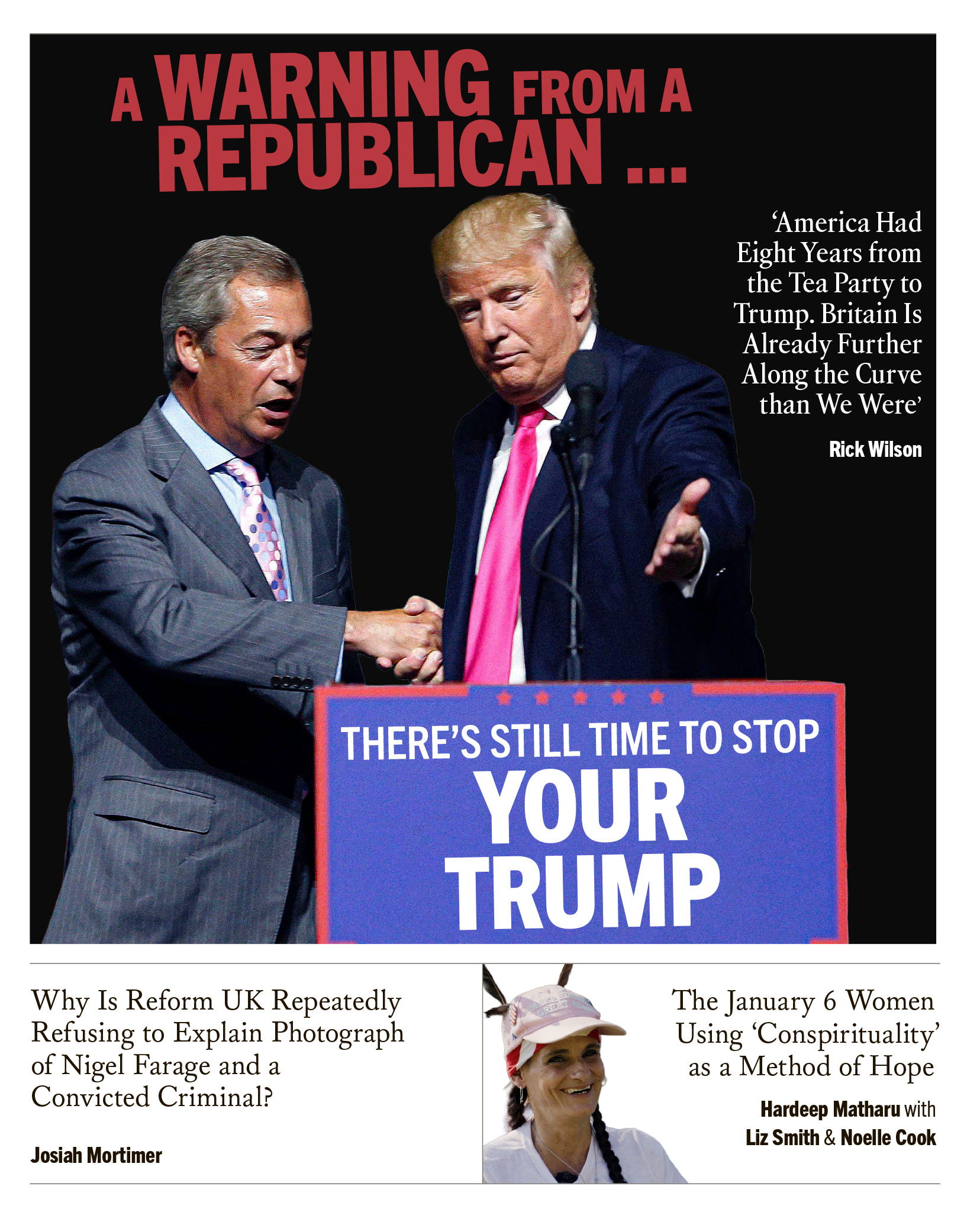 Trump welcomes Farage to the lectern